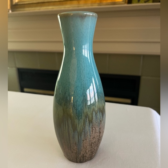 Blue and Brown Glaze Pottery Vase - Picture 1 of 14